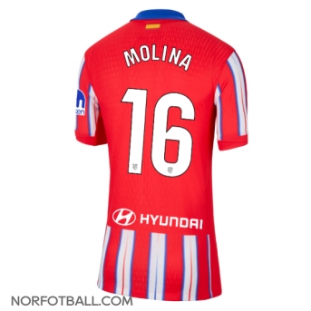 Billige Fotballdrakt Atletico Madrid Nahuel Molina #16 Replika Hjemmedrakt Dame 2024-25 Kortermet
